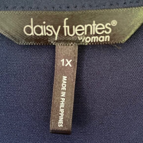 Daisy‎ Fuentes Block party dress, blue & turquoise, size 1X - Picture 4 of 5